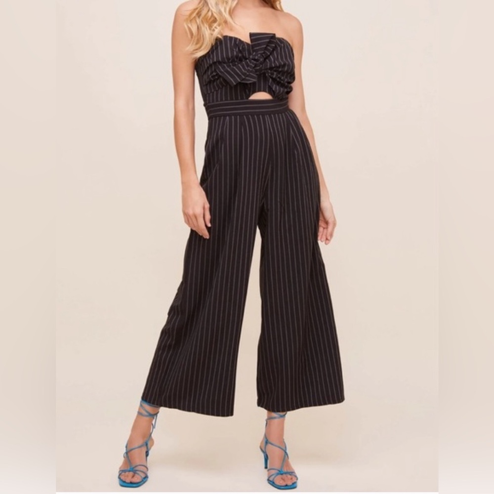 ASTR the label Mara stripe jumpsuit